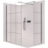 CERANO Sprchová zástena Walk-in Onyx TL/P čierna mat, industriálne sklo 150x150