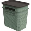 Rotho SET 2x 7L Brisen box s víkem zelená