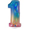 Grabo Nafukovací balónek číslo 1 hologram102 cm Grabo