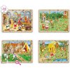 Pozorovacie puzzle Rozprávky, sada 4 ks