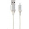 Gembird CC-USB2B-AMCM-1M-BW2 USB 2.0 AM na typ C (AM/CM), 1m, bílo-stříbrný