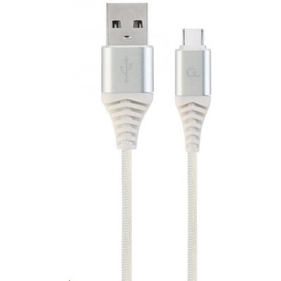 Gembird CC-USB2B-AMCM-1M-BW2 USB 2.0 AM na typ C (AM/CM), 1m, bílo-stříbrný