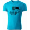 T-ričko BMW e36 line pánske tričko Farba trička: Tyrkysová, Farba potlače: Čierna, Veľkosť: S