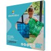 Cleverclixx – Magnetická stavebnice – Big Plates Blue Green - 2 ks