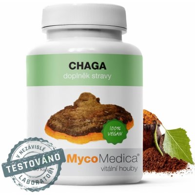 MycoMedica Chaga Extract, 500 mg, 90 rastlinných kapsúl