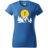 Handel Tričko - Turistka na vrchole hory Farba: svetlomodrá, Veľkosť: 2XL, Strih trička: dámsky