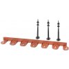 Neviditeľný plastový obrubník – Palis Garden, terracotta 3 m (balenie 5 ks o dĺžke 0,6 m) + 12 klincov