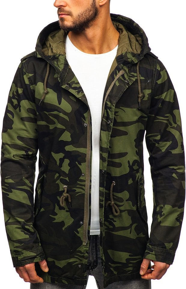 Bolf Khaki pánska prechodná bunda parka 5391