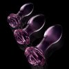 Dream Toys Glaze Glass Rosebud Anal Traning Set Pink