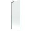 Mexen Next, vaňová zástena 1-krídlová 70 x 150 cm, fixné krídlo, 6 mm číre sklo, brúsený grafit profil, 895-070-000-03-00-66