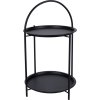 Odkladací stolík kovový 66 cm čierna KO-NB1510550