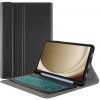 Techsuit Puzdro CozyTab s držiakom pero/RGB bezdrôtová magnetická klávesnica Samsung Galaxy Tab A9 KF2320829 Čierna