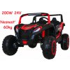 JOKO Elektrické autíčko Buggy 4x4 ATV Racing 200W 24V, nosnosť 60kg, Dvojmiestne, penové kolesá, červené