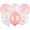 PartyDeco Latexové balóny Bride to be ružovo biele (Vhodné pre plnenie vzduchom aj héliom.)