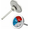Termometer do udiarne a grilu 2v1 (Analógový teplomer do udiarne a BBQ grilu do 300 °C s montážou do dverí M8)