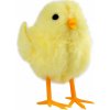 Dekorácia veľkonočné kuriatko veľké - 1 ks 2 bielo žltá