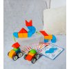 GEOMAG Magicube Tvary Big set 40 dílů, 12 karet, magnetická stavebnice