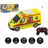 Teddies Auto RC ambulancie plast 20cm na diaľkové ovládanie 27MHz na batérie so svetlom v krabici 28x13x11cm