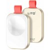 Lito LC03 magnetická bezdrôtová nabíjačka pre Apple Watch – prívesok na kľúče, 3.5W, 1A – biela