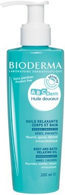 Bioderma ABCDerm Huile Douceur masážny a relaxačný olej 200 ml + Bioderma Sensibio micerálna voda 100 ml darčeková sada