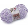 Pletacia ženilková priadza Dolphin Baby Colors 100 g - 1 ks 15 (80429) fialová sv. biela
