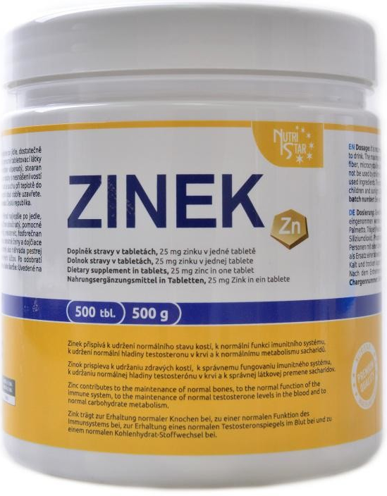 Nutri Star Zinek 25 mg 500 tabliet od 13,77 € - Heureka.sk