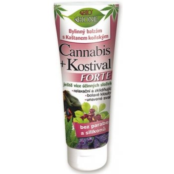 Bione Cosmetics Cannabis + Kostival Forte bylinný balzam s pagaštanom konským 200 ml