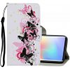 Peňaženkové kožené puzdro na Xiaomi Mi Note 10 Lite - Four Butterfly