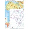 Afrika - všeobecnogeografická mapa + slepá mapa DUO (100x140 cm – 1:7300000), nástenná, fóliovaná, lištovaná