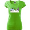 Panoráma lyžovania - Dámske tričko Pure - 2XL ( Apple Green )