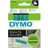 DYMO páska D1 12mm x 7m, čierna na zelenej 45019