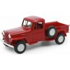 Welly 1947 Jeep Willys pickup 1:34 červený
