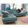 Rohová sedacia súprava Fabio, modro-zelená aqua látka, ľavý roh