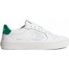 Pánske voľnočasové topánky Cariuma SALVAS White Premium Leather Ice Logo Metallic Green Sneaker