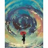 zuty Maľovanie podľa čísel - Žena s dáždnikom a vodný vír, 40x50 cm, vypnuté plátno na rám (8596530056652)