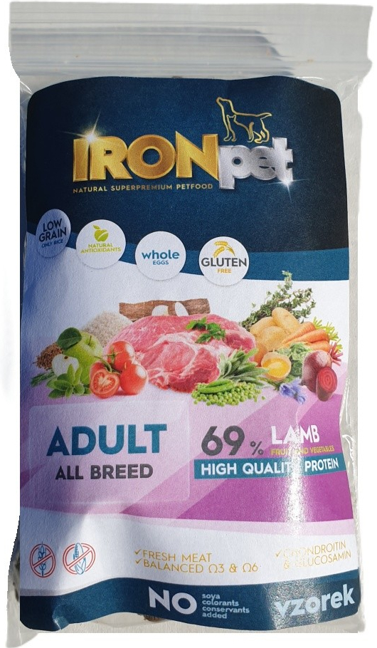 IRONpet Dog Adult All Breed Lamb Jahňacie 0,07 kg