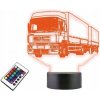 LAMPKA na SKLE Man Tir Nákladiak Auto 3D LED RGB + DIAĽKOVÝ OVLÁDAČ 16 FARIEB