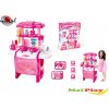 Ružová detská kuchynka na batérie so svetlom a zvukom