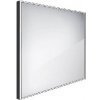 Nimco Zrkadlá - Zrkadlo s LED osvetlením, 70x70 cm, hliník/čierna ZPC 13077-90