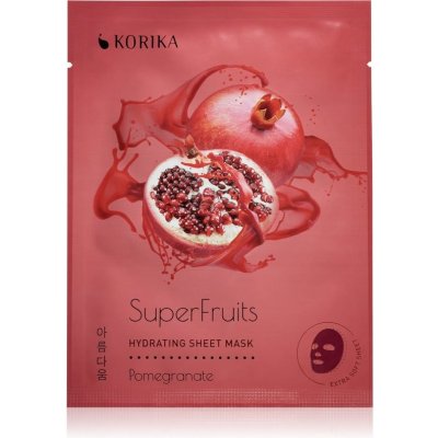 Korika SuperFruits Pomegranate Hydrating Sheet Mask hydratačná plátienková maska Pomegranate 25 g