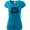 Nápis Krav Maga - Dámske tričko Pure - 2XL ( Svetlý tyrkys )