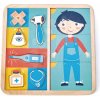 Drevené puzzle ľudské telo Ouch Puzzle Tender Leaf Toys z čoho sme a ako sa liečiť 12-dielna súprava