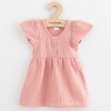 Dojčenské mušelínové šaty New Baby pink
