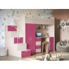 Nábytek PEGAS s.r.o. Patrová postel PARADISE 4S Kašmír Růžová Lesk