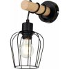 RABALUX 5244 Fabian nástenné svietidlo 1xE27 matná čierna, drevo