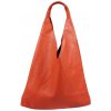 NovaKabelka.sk Alma Arancione Scura kožená talianska kabelka oranžová
