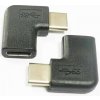 PremiumCord Adaptér USB-C/male - C/female zahnutý 90° kur31-13