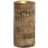 Chic Antique Drevený stĺpovitý svietnik na širokú sviečku Mango Wood XL - Ø 10*20 cm - Chic Antique