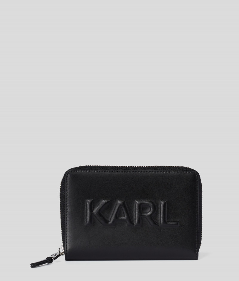 Karl Lagerfeld peňaženka K KARL SEVEN EMBOSS MD ZIP WT None čierna