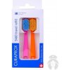 Curaprox CS 5460 Travel set náhradní hlavice kartáčku tmavě růžová + žlutá